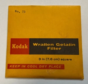KODAK WRATTEN GELATIN FILTER NO. 73 3" /7.6cm Square unopened - Picture 1 of 2
