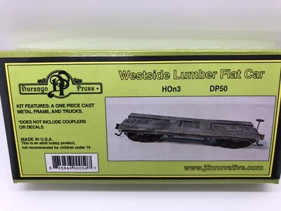 Westside Lumber Flat Car HO Scale Durango Press Kit - Image 1 of 3