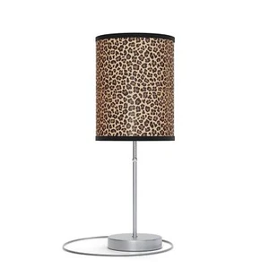 Leopard Print Lamp, Jungle Room Decor, Safari Animal Print Lighting, Wildlife - Picture 1 of 17