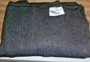 2 NEW Military STYLE GRAY Wool Blankets 3 LBS 30% Wool X 70% Synthetic 56" X 76" - Picture 1 of 3