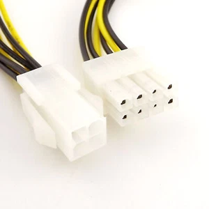 1pc 4-Pin to 8-Pin 12V ATX Motherboard CPU Power Supply Adapter Converter Cable - Picture 1 of 10