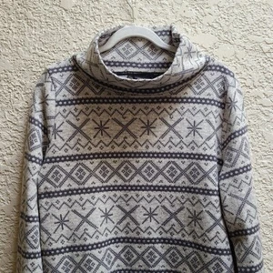 WOOLY BULLY Cowl Neck Nomad Sweater Women Size XL Zip-Sleeve Pullover EUC - Picture 1 of 11