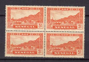 Sénégal A.O.F 1935 pont Faidherbe Y&T 117 un bloc de 4 timbres MNH /TE4257 - Imagen 1 de 1