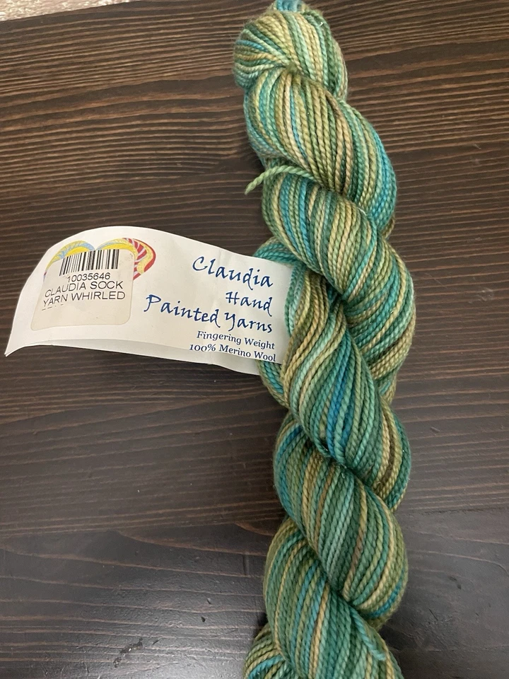 HILO PINTADO A MANO CLAUDIA Teñido a Mano - "Guisantes Girados" NUEVO, Peso de Dedos  Foto 1 de 4