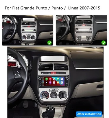 Radio estéreo Android de 6,86"" navegación GPS para Fiat Grande Punto/Linea 2007-15 Foto 1 de 4