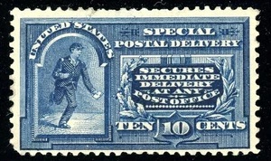 USAstamps Unused FVF US 1895 Special Delivery Scott E5 OG MH SCV $210 - Picture 1 of 2