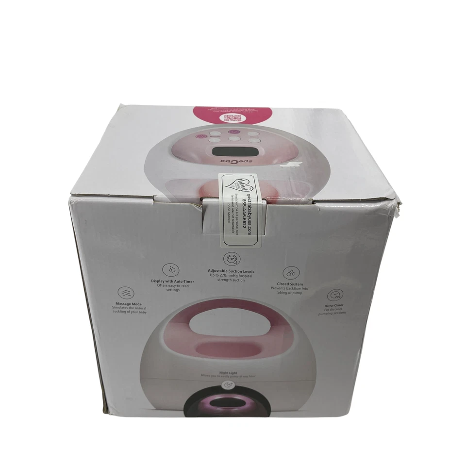 Extractor de leche materna eléctrico doble Spectra S2 Plus CAJA DAÑADA ROSA #NOD1305 Foto 1 de 4