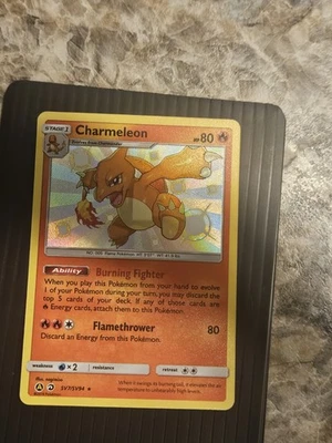 Pokemon Shiny Charmander & Charmeleon SV6/SV94 SV7/SV95 Hidden Fates Holo NM-M - Image 1 of 4