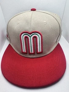 Mexiko Snapback Mütze Flagge 3D M Stickerei Mexiko Baseball Acryl Cap hellbraun khaki - Bild 1 von 3