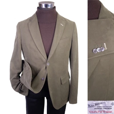 Gant Rugger "непостроенный" армия зеленый Sport пальто Blazer Sz 40R повседневная куртка - Изображение 1 из 4