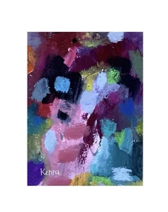 Pintura Aceo Arte Original por Kenna Abstracto 2.5” X 3.5” Firmado - Imagen 1 de 3