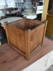 Vintage Oak Planter Arts And Crafts Simple Quality Design FREE DELIVERY - Picture 1 of 21