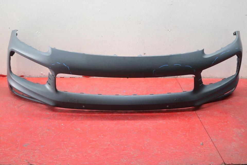 2018 2022 PORSCHE CAYENNE FRONT BUMPER COVER WITH SENSOR HOLES - Imagem 1 de 4