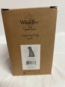 Willow Tree Love My Dog (Dark) Brown Dog Figurine w/Box 3" EUC - Picture 1 of 6