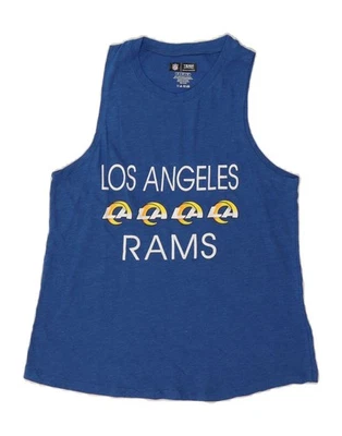 NFL TEAM APPAREL Womens Rams Graphic Vest Top UK 12 Medium Blue Cotton BJ08 - Image 1 of 3