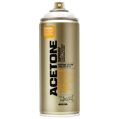 MONTANA CANS Spray de acetona Montana 400 ml limpiador diluyente Cap Cleaner lata de spray removedor de pintura