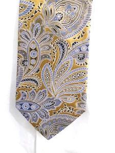 "NEW" JoS. A. BANK / ORG $99.50🔥GRAY BLUE PAISLEY / 3 1/2" WIDE / SILK NECK TIE - Picture 1 of 4