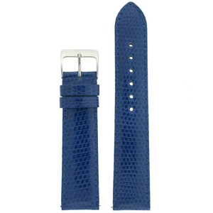 Watch Band Genuine Lizard Royal Blue Easy Change Spring 12mm 14mm 16mm 18mm 20mm - Picture 1 of 5