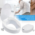 Raised Toilet Seat Aid with Lid 6/10/16cm 2/4/6inches Elevated Strong & Durable