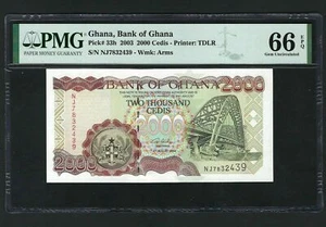 Ghana 2000 Cedis 4-8-2003 P33h Uncirculated Graded 66 - Picture 1 of 2