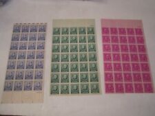 OLD U.S. STAMP LOT - PARTIAL SHEETS, BLOCKS - ALL MINT SHINY GUM NH LOW CENTS