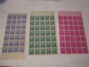 ANTIGUO EE. UU. LOTE DE SELLOS - HOJAS PARCIALES, BLOQUES - TODO COMO NUEVO GOMA BRILLANTE NH CENTAVOS BAJOS - Imagen 1 de 10
