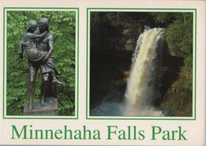 Minnehaha Falls Park Multiview Minnesota Kontinental Postkarte - Bild 1 von 2