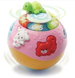 Pink Yellow VTech Crawl Learn Music Light Ball Animal Sound Girl Christmas Gifts - Picture 1 of 3