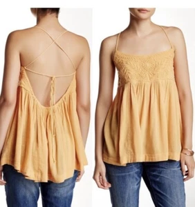 Canotta Free People "Birds In The Sky" in pizzo ricamato crop XSmall - Foto 1 di 7