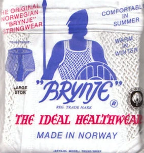 Brynje De Norway Traditionnel Corde / Filet Coton Slip / devant en Y Léger - Picture 1 of 1