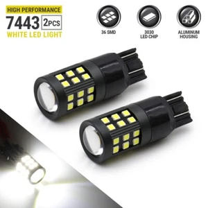 Bombillas de luz de alta potencia LED 6000K blancas 7443/7440 cola de freno parada de estacionamiento - Imagen 1 de 6