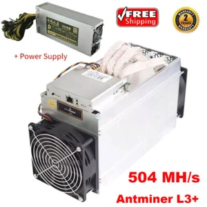Bitmain Antminer L3+ APW 3+ With Power Supply , Scrypt (LTC, DOGE) 504 MH/s - Picture 1 of 9