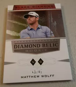 Artefactos Black Diamond Relics Rookies 2021 doble/49 Matthew Wolff novato - Imagen 1 de 2