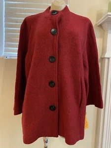 NWT ruby rd. womens 2X red 100% wool jacket $96 - Picture 1 of 7