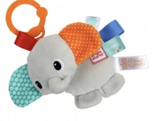 TAGGIES Bright Starts "Friends for Me" Toy Elephant On-The-Go Take-Along Toy - Picture 1 of 2
