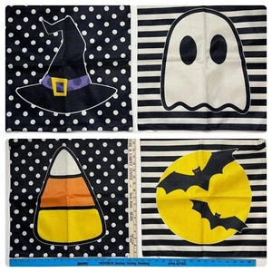 SET of 4 Halloween Throw Pillow Covers 18x18in Square Cushion Cover Home Decor - Picture 1 of 9