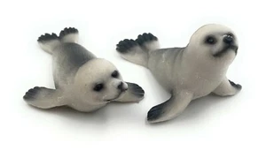 Polyresin Figur Seehund zweifach Raubtier Robbe Hundsrobbe Tier Dekofigur - Bild 1 von 7