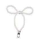 Sophisticated Pearls Bowknot Keychain Pendant Elegant Keyrings Charm Accessory