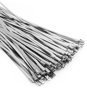 Stainless Steel Cable Ties, 300x4.5mm, Industrial Quality, Pack of 5 #CTSS300455 - Picture 1 of 3