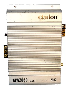 CLARION APA2060 Car Stereo Amplifier 2 Channel 30X2 MOSFET AMP 2 OHM Vintage - Picture 1 of 8