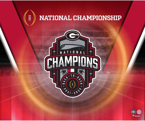 Georgia Bulldogs 2022 College Football Playoff Champs Unsigned Stylized Photo Cover