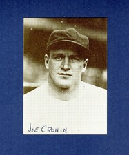 The 1930s: [#12] JOE CRONIN, Senators (1972 TCMA) Hall of Fame member ~ EX/ink