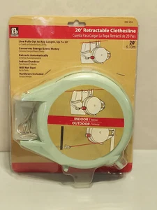 Everbilt 20' Retractable Clothesline Line Pulls Out To 20 Ft - Picture 1 of 5
