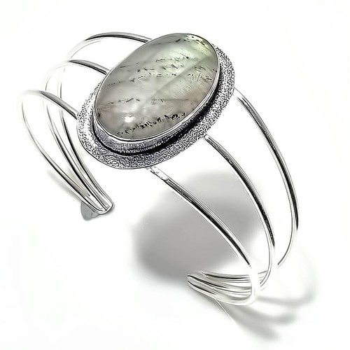VALENTINO Bracciale Bracciale Bracciale Gemma Labradorite Argento Sterling 925 Regolabile