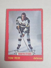 1973-74 O-PEE-CHEE NHL HOCKEY #109 TOM REID MINNESOTA NORTH STARS DARK b