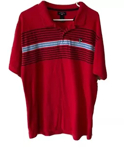 US Polo Assn Mens Vintage Polo Shirt Short Sleeve Red USA Flag Size Large - Picture 1 of 4