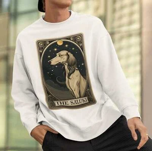 The Saluki Dog Tarot Card Sweatshirt - Bild 1 von 13