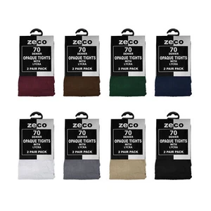 Uniforme Escolar Zeco Niñas Medias Opacas 70 Denier Lycra, 2 por Paquete (GT3216) - Imagen 1 de 25