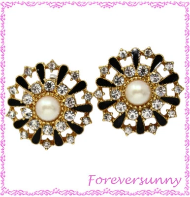 Kate Spade New York Round Black Gold Post Earrings - Image 1 of 4