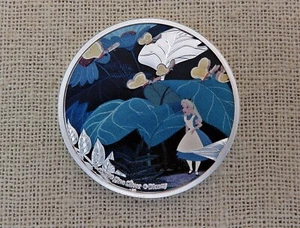 2021 Niue Alice In Wonderland Disney 1 oz Fine Silver Proof Color Coin - Bild 1 von 5
